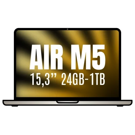Apple Macbook Air 15,3"/ M5 10-Core CPU/ 24 GB/ 1 TB SSD/ 10-Core GPU/ Blanco Estrella