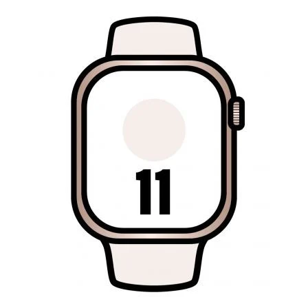 Apple Watch Series 11/ Gps/ 42Mm/ Oro Rosa/ Correa Deportiva Rosa Rubor (M/L)