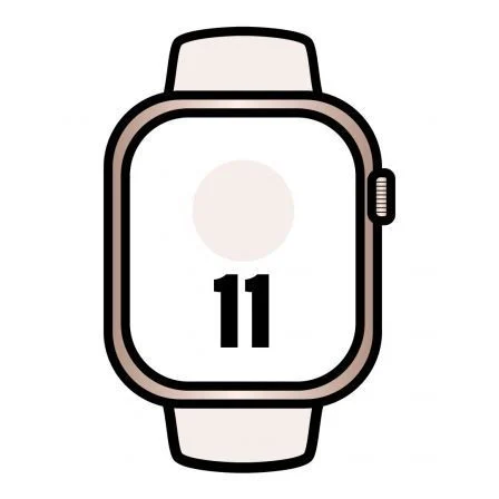 Apple Watch Series 11/ Gps/ 46Mm/ Oro Rosa/ Correa Deportiva Rosa Rubor (S/M)