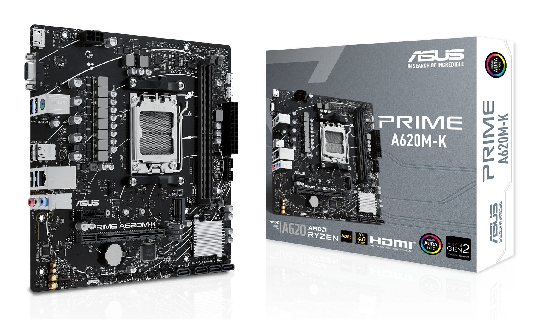Placa Base Asus Prime A620m-K Socket Am5/ DDR5/ PCIe 4.0/ Micro Atx