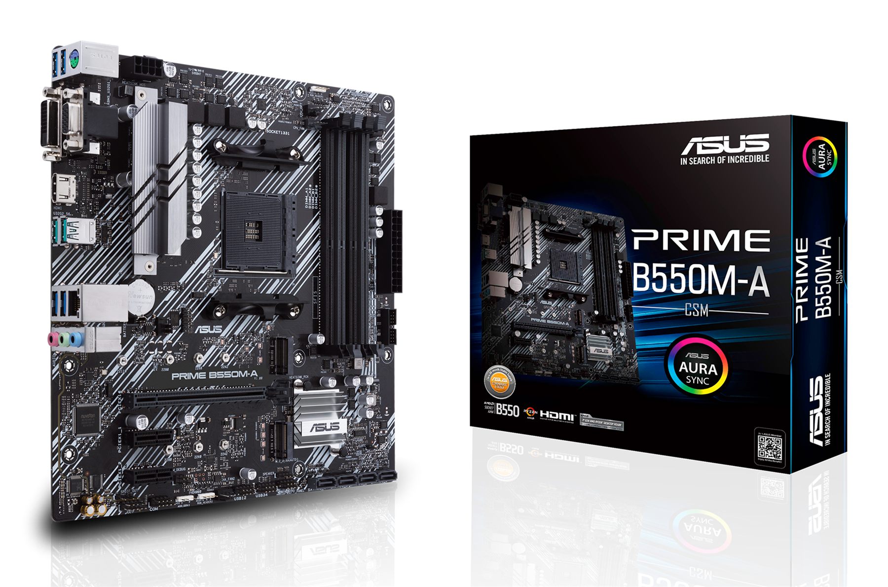 Placa Base Asus Prime B550m-A/Csm Socket Am4/ DDR4/ PCIe 4.0/ Micro Atx