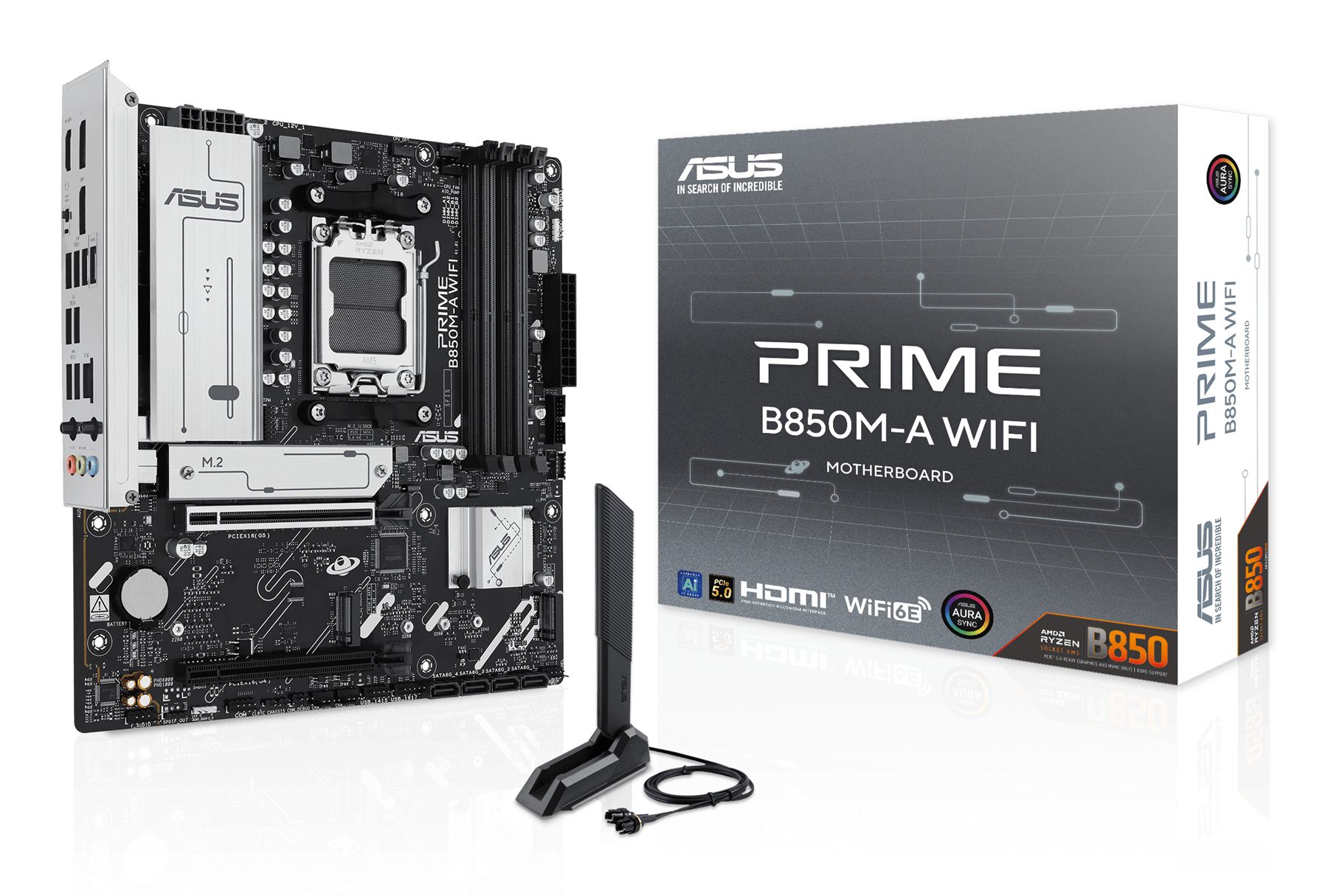 Placa Base Asus Prime B850m-A Wifi Socket Am5/ DDR5/ PCIe 5.0/ Micro Atx