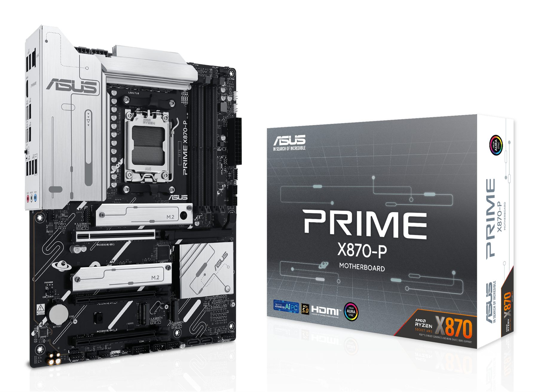 Placa Base Asus Prime X870-P/ Socket Am5/ DDR5/ PCIe 5.0