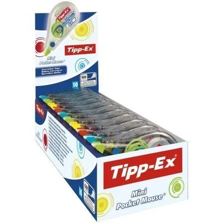 Caja De Corrector De Escritura En Cinta Bic Mini Pocket Mouse 926397/ 5Mm X 6M/ 10 Unidades