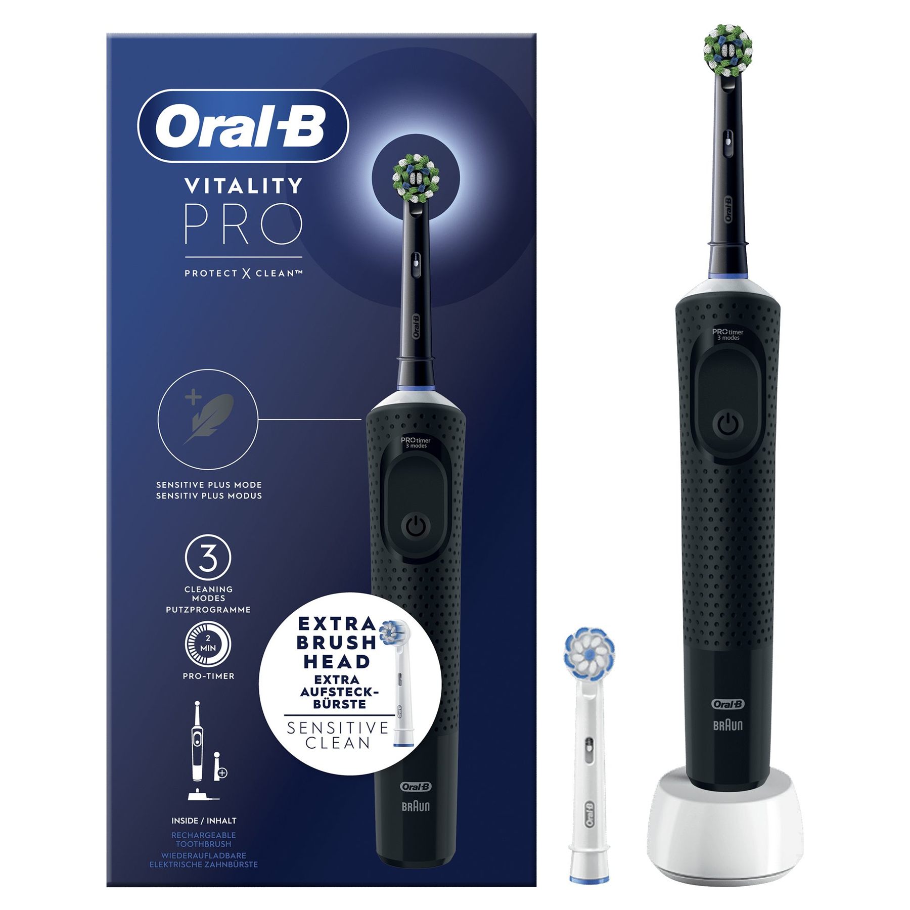Cepillo Dental Oral-B Vitality Pro/ Negro