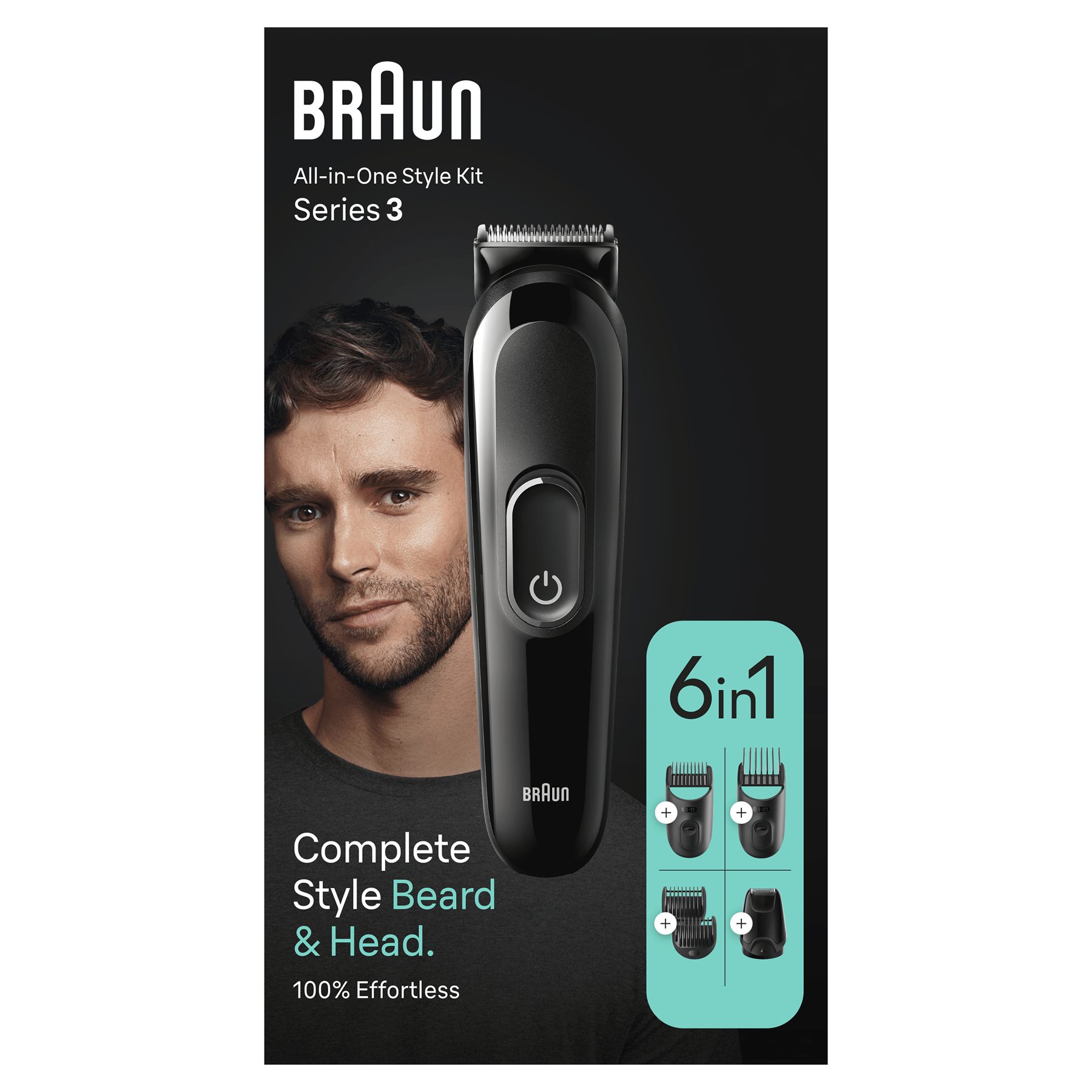 Afeitadora Braun All In One 6 En 1 Style Kit Series 3 Mgk3410/ Con Batería/ 6 Accesorios