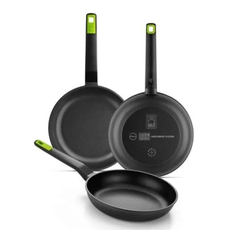 Pack 3 Sartenes Bra Gastro A841201/ Ø18cm/ Ø22cm/ Ø26cm/ Apta Para Inducción