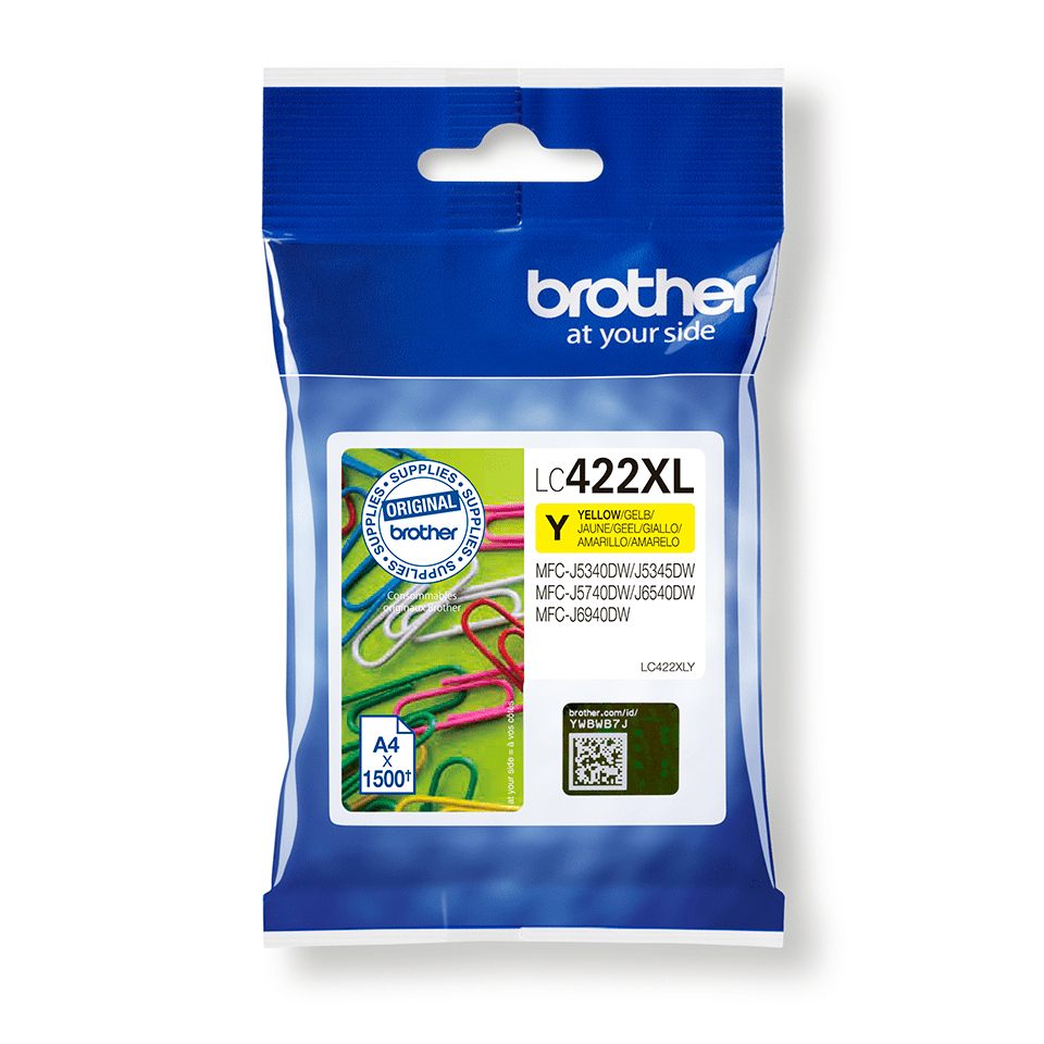 Cartucho De Tinta Original Brother Lc-422 Xl Alta Capacidad/ Amarillo