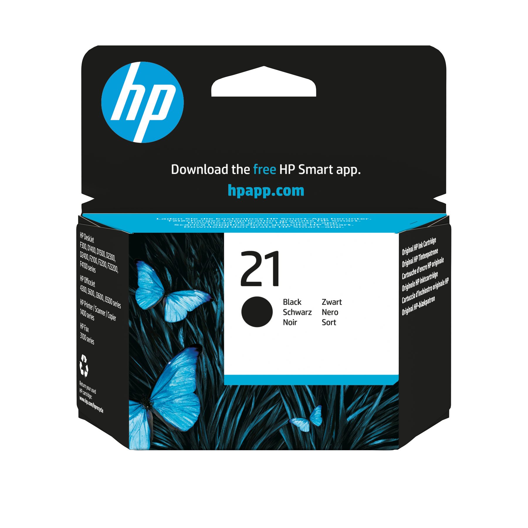 Cartucho De Tinta Original Hp Nº21/ Negro