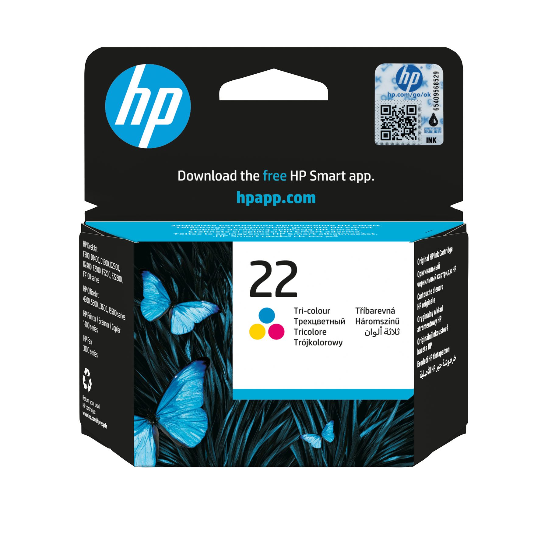 Cartucho De Tinta Original Hp Nº22/ Tricolor