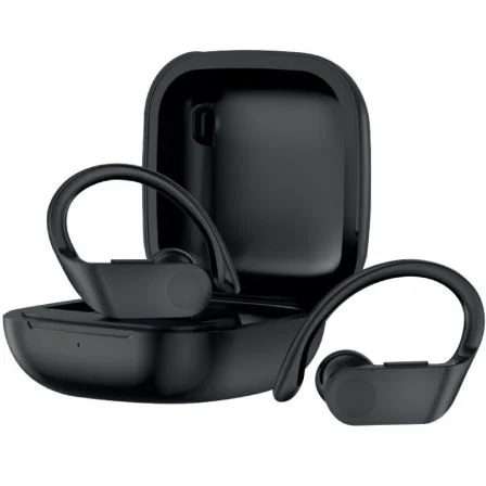 Auriculares Deportivos Bluetooth Daewoo Tws Sport Dw2012 Con Estuche De Carga/ Autonomía 3H/ Negros