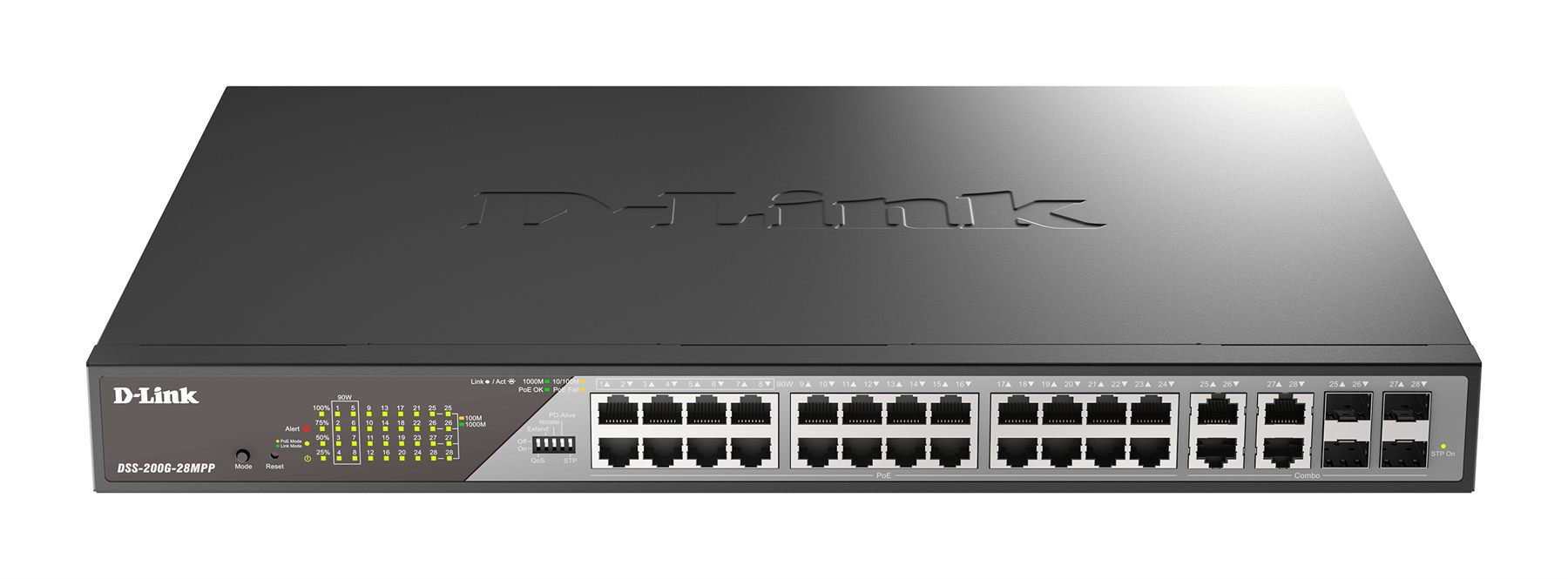 Switch Gestionable D-Link Dss-200G-28Mpp 24 Puertos/ Rj-45 10/100/1000/ Poe++/ Sfp