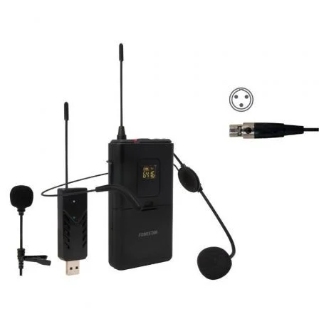 Micrófono De Cabeza Y Solapa Uhf Fonestar Wi-Mic