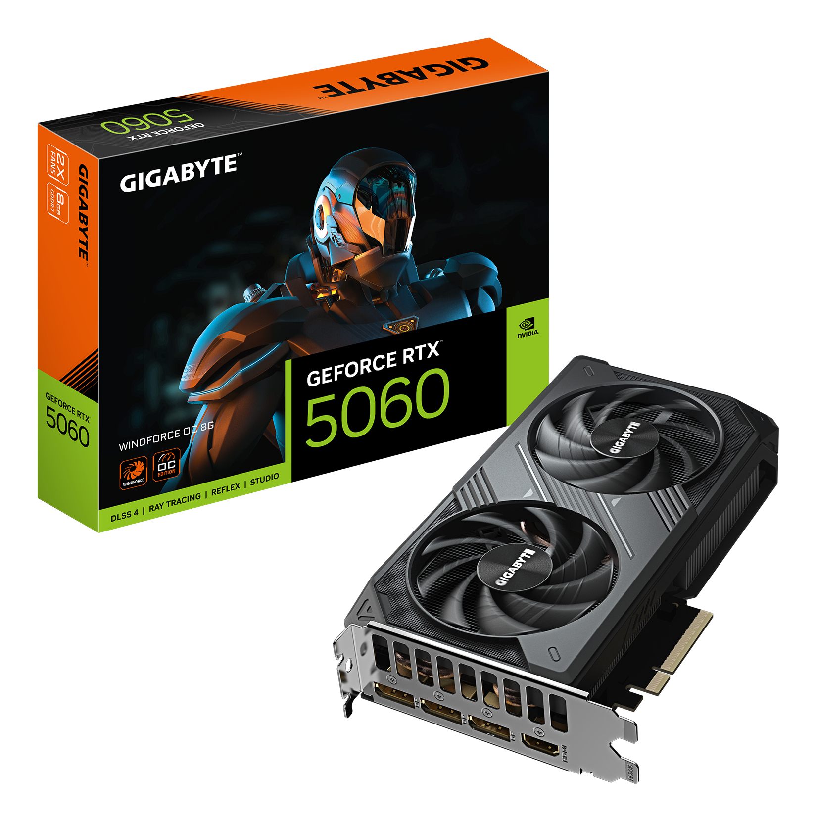 Tarjeta Gráfica Gigabyte GeForce RTX 5060 Windforce Oc/ 8 GB GDDR7