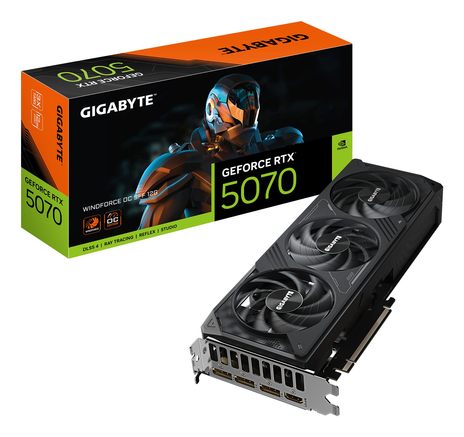 Tarjeta Gráfica Gigabyte GeForce RTX 5070 Windforce Oc Sff/ 12 GB GDDR7