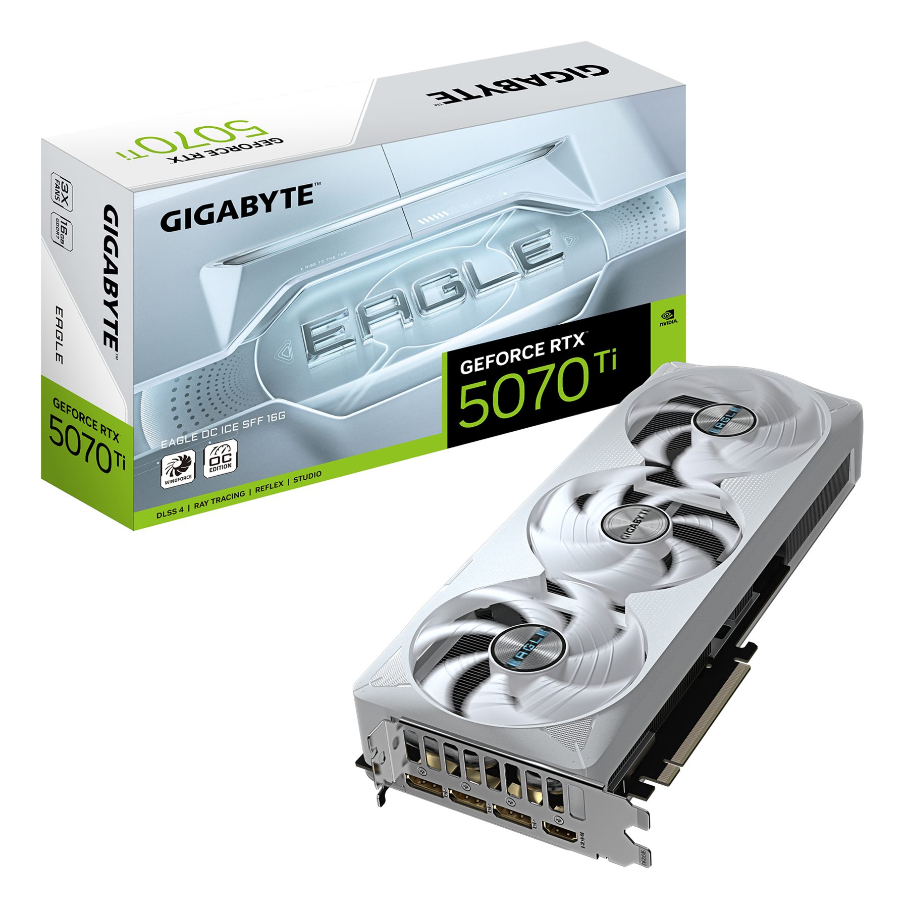 Tarjeta Gráfica Gigabyte GeForce RTX 5070Ti Eagle Oc Ice Sff/ 16 GB GDDR7