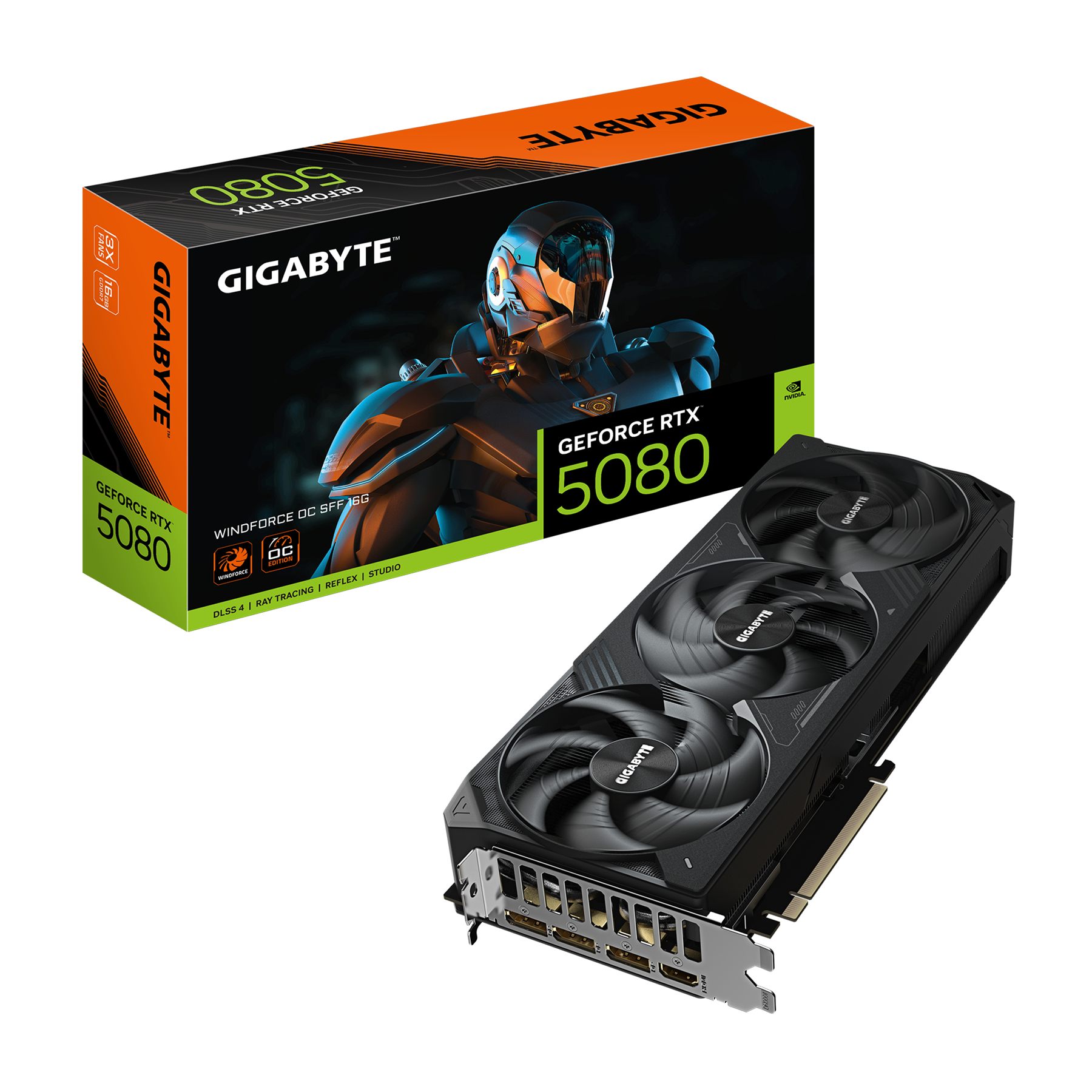 Tarjeta Gráfica Gigabyte GeForce RTX 5080 Windforce Oc Sff/ 16 GB GDDR7