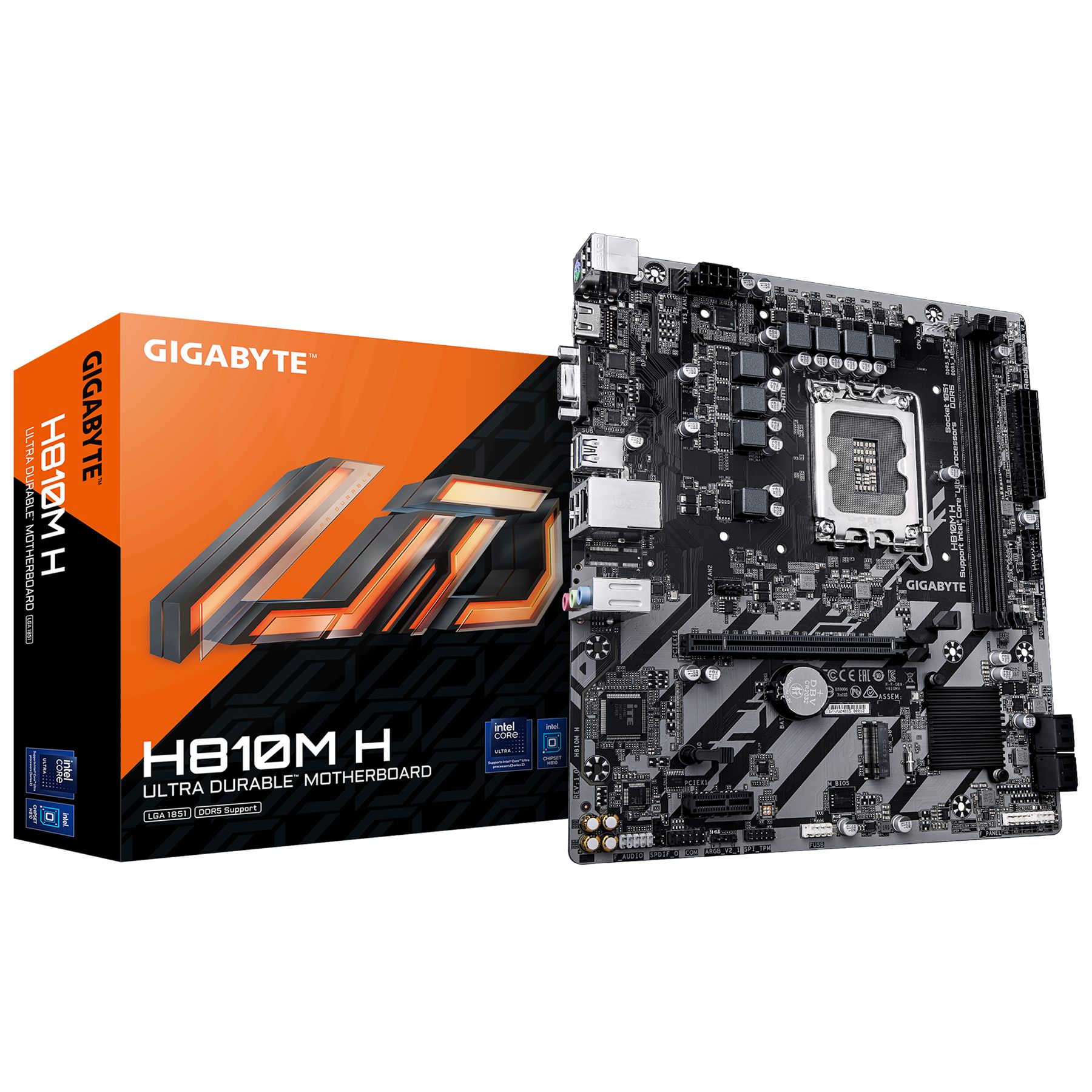 Placa Base Gigabyte H810m H Socket 1851/ DDR5/ PCIe 4.0/ Micro Atx
