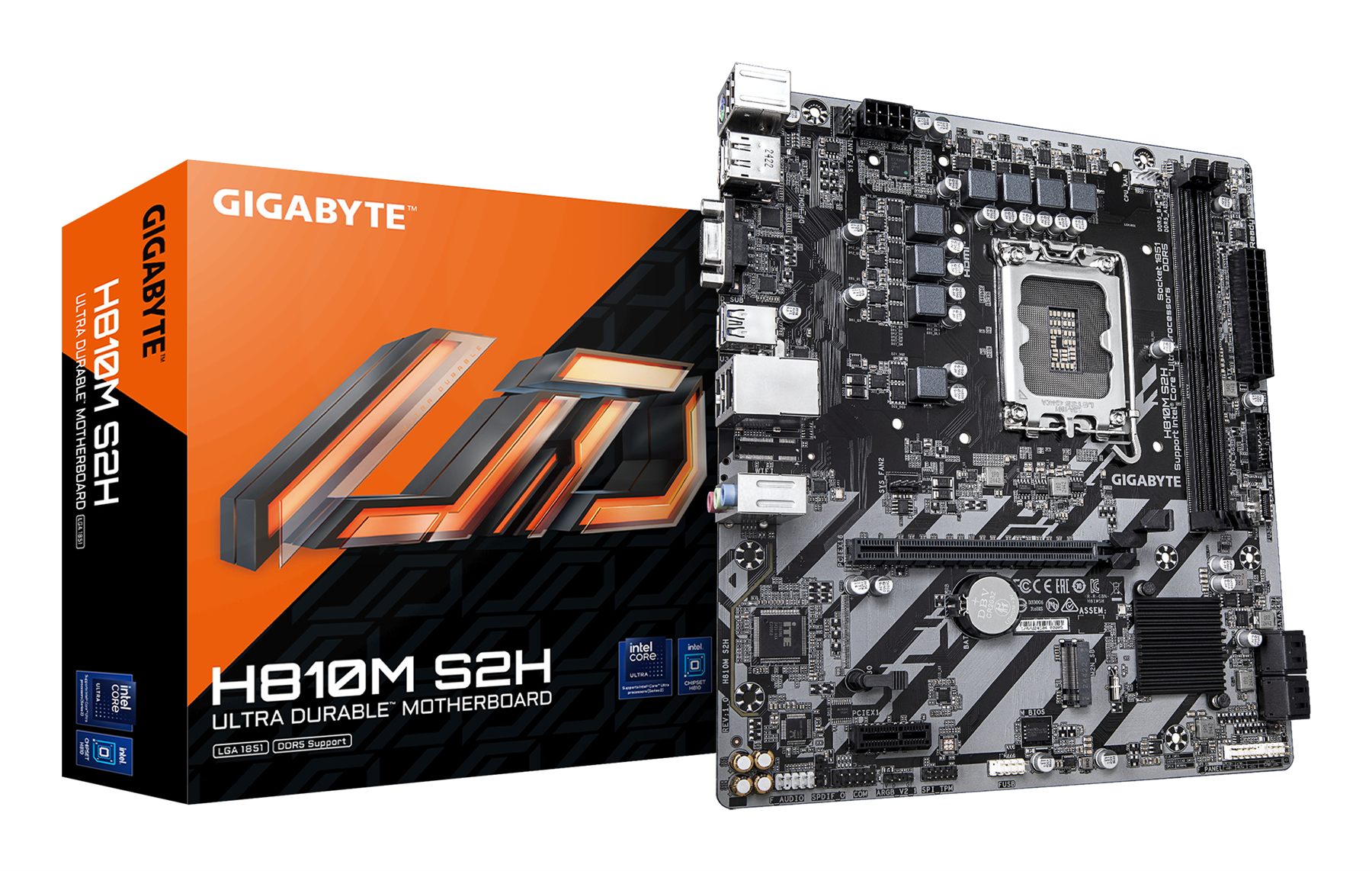 Placa Base Gigabyte H810m S2h Socket 1851/ DDR5/ PCIe 4.0/ Micro Atx
