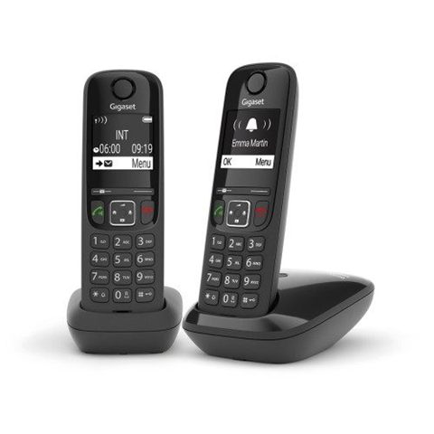 Teléfono Inalámbrico Gigaset As690/ Pack Duo/ Negro