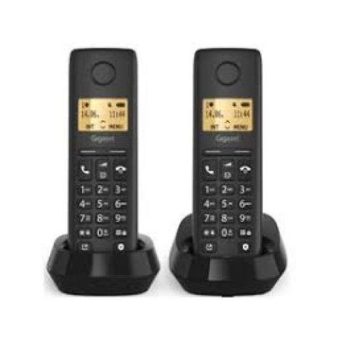 Teléfono Inalámbrico Gigaset Basic 100/ Pack Duo/ Negro