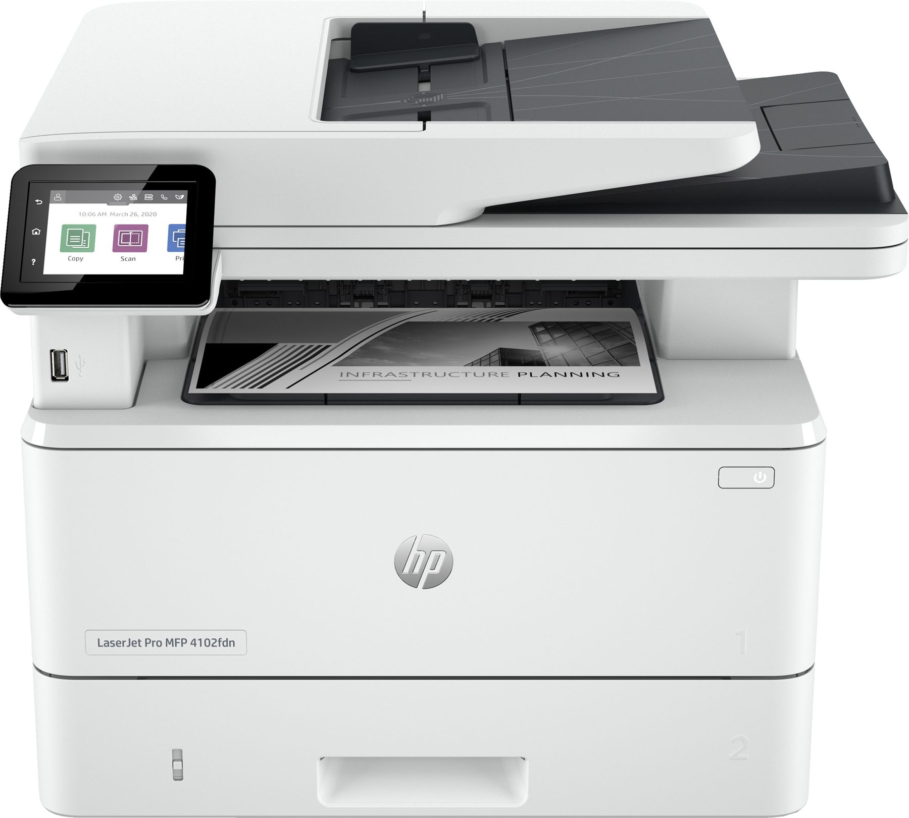 Multifunción Láser Monocromo Hp Laserjet Pro 4102Fdn Fax/ Dúplex/ Adf/ Blanca