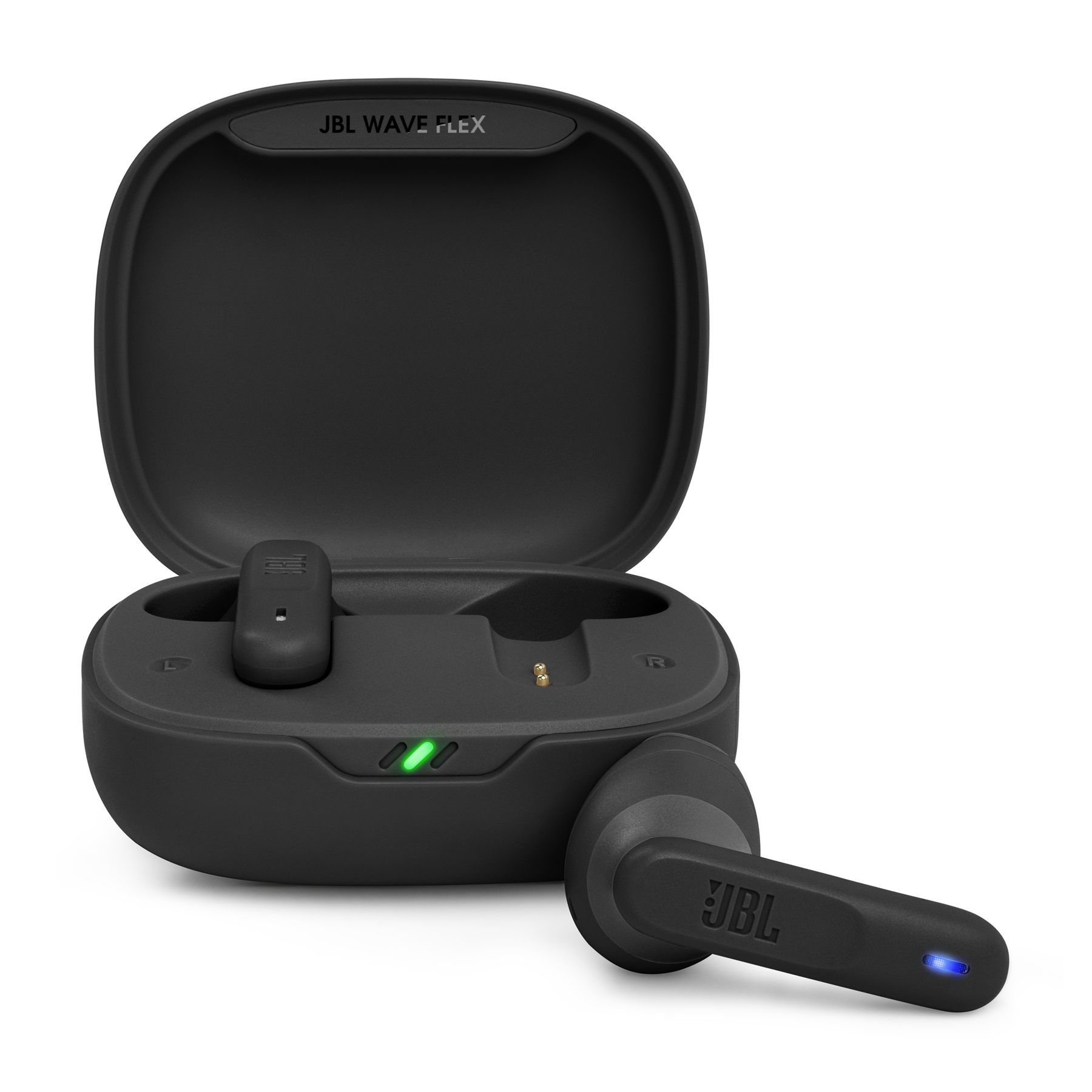 Auriculares Bluetooth Jbl Wave Flex Con Estuche De Carga/ Autonomía 10H/ Negros