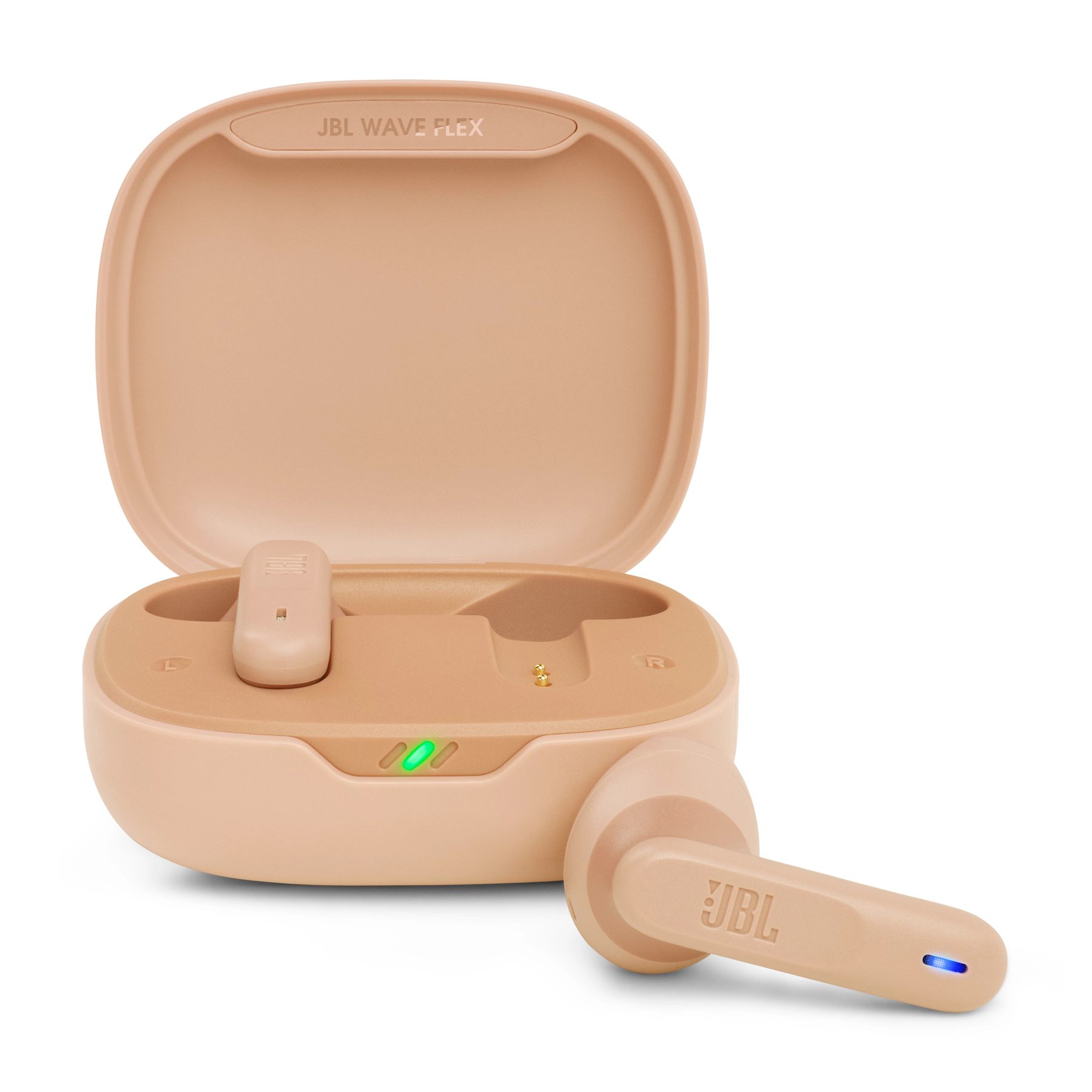 Auriculares Bluetooth Jbl Wave Flex Con Estuche De Carga/ Autonomía 8H/ Beige