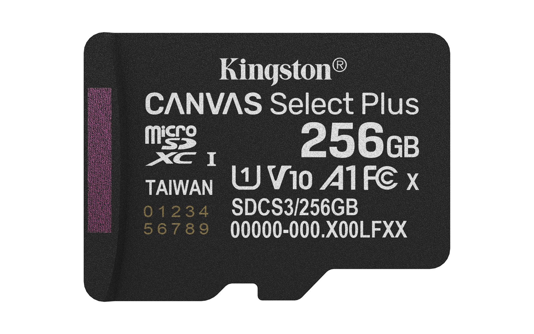 Tarjeta De Memoria Kingston Canvas Select Plus 256 GB Microsd Xc/ Clase 10/ 150Mbs