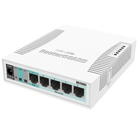 Switch Mikrotik Css106-5G-1S 6 Puertos/ Rj45 10/100/1000/ Sfp/ Poe