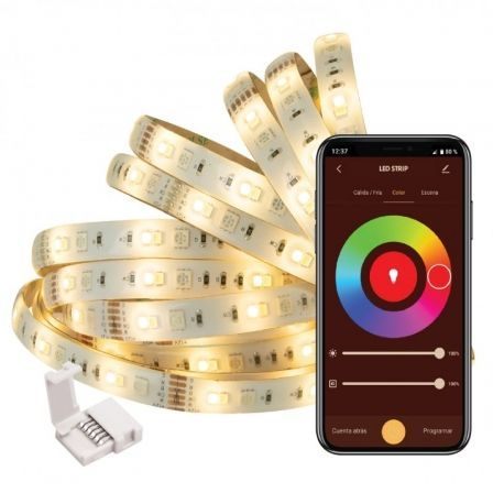 Tira Led Muvit Io Miolst002/ 5M/ 24W/ Color Rgb+Cct/ Regulable/ Wifi