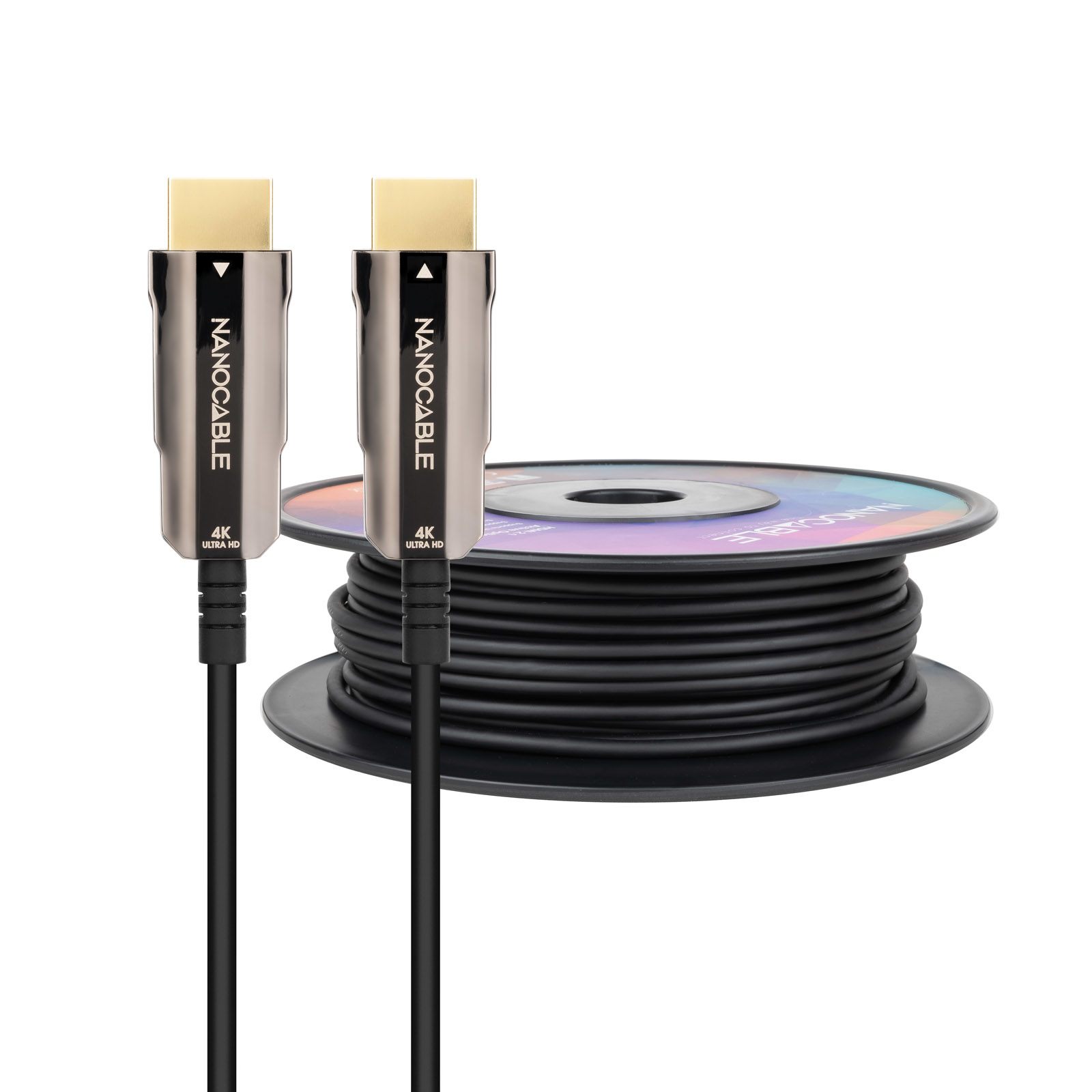 Cable HDMI 2.0 Aoc 4K Nanocable 10.15.2030/ HDMI Macho - HDMI Macho/ 30M/ Negro