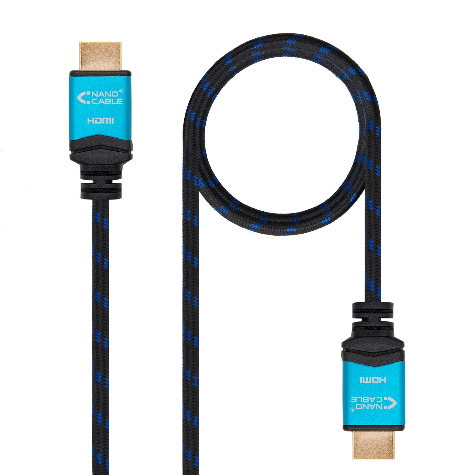 Cable HDMI 2.0 4K Nanocable 10.15.3710/ HDMI Macho - HDMI Macho/ 10M/ Negro/ Azul
