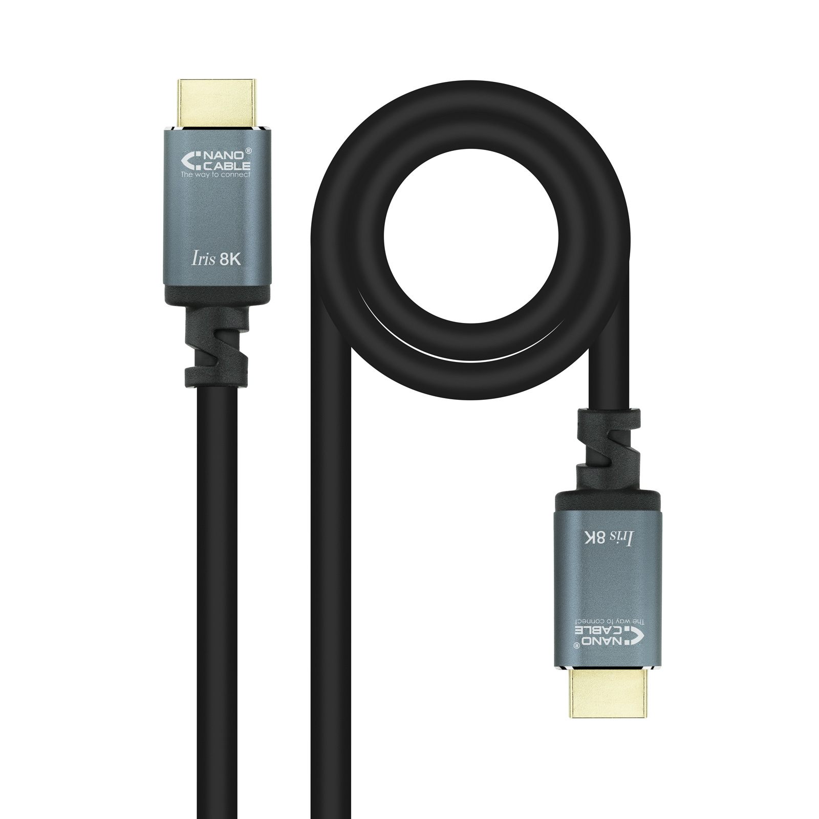 Cable HDMI 2.1 Iris 8K Nanocable 10.15.8010/ HDMI Macho - HDMI Macho/ 10M/ Negro