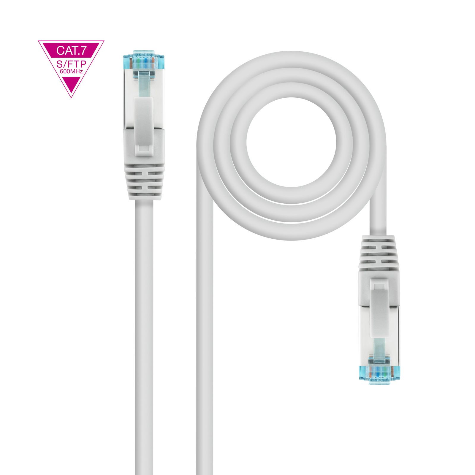 Cable De Red Rj45 Sftp Nanocable 10.20.1725 Cat.7/ 25M/ Gris
