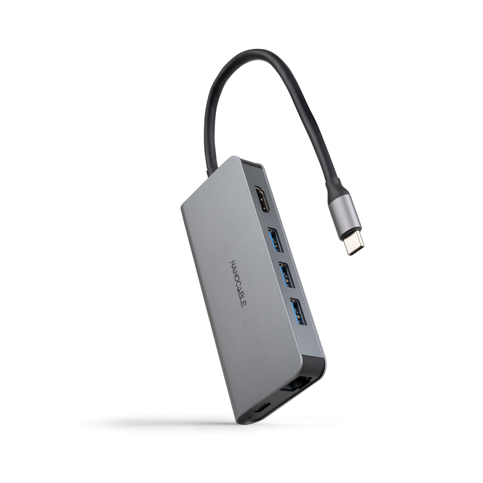 Docking Tipo-C Nanocable 10.16.4609/ 3Xusb/ 1Xhdmi 4K/ 1Xrj45/ 1Xlector Tarjetas/ 1Xusb Tipo-C Pd/ Gris