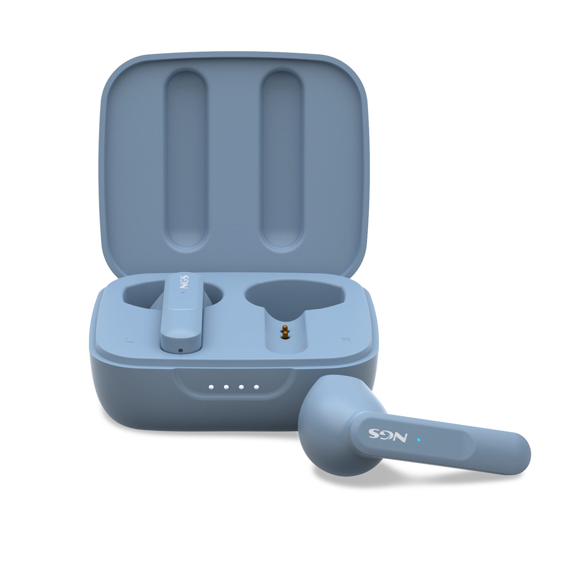 Auriculares Bluetooth Ngs Ártica Move Con Estuche De Carga/ Autonomía 7H/ Azules