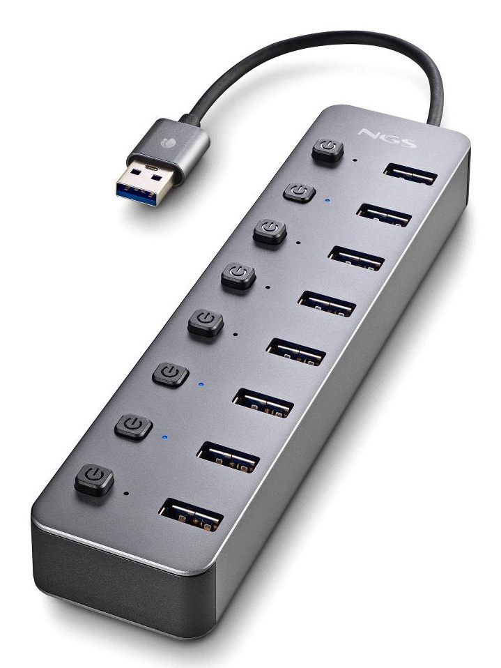 Hub USB Ngs Ihub8 / 8Xusb 3.0/ Gris