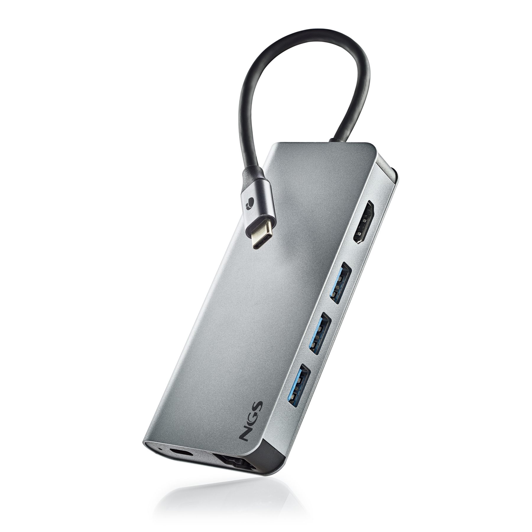 Docking USB Tipo-C Ngs Wonderdock8/ 3Xusb/ 1Xusb Tipo-C Dp/ 1Xhdmi 4K/ 1Xrj45/ 1Xlector Tarjetas Sd