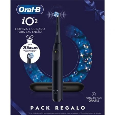Cepillo Dental Braun Oral-B Io 2/ Incluye 2 Recambios/ Negro