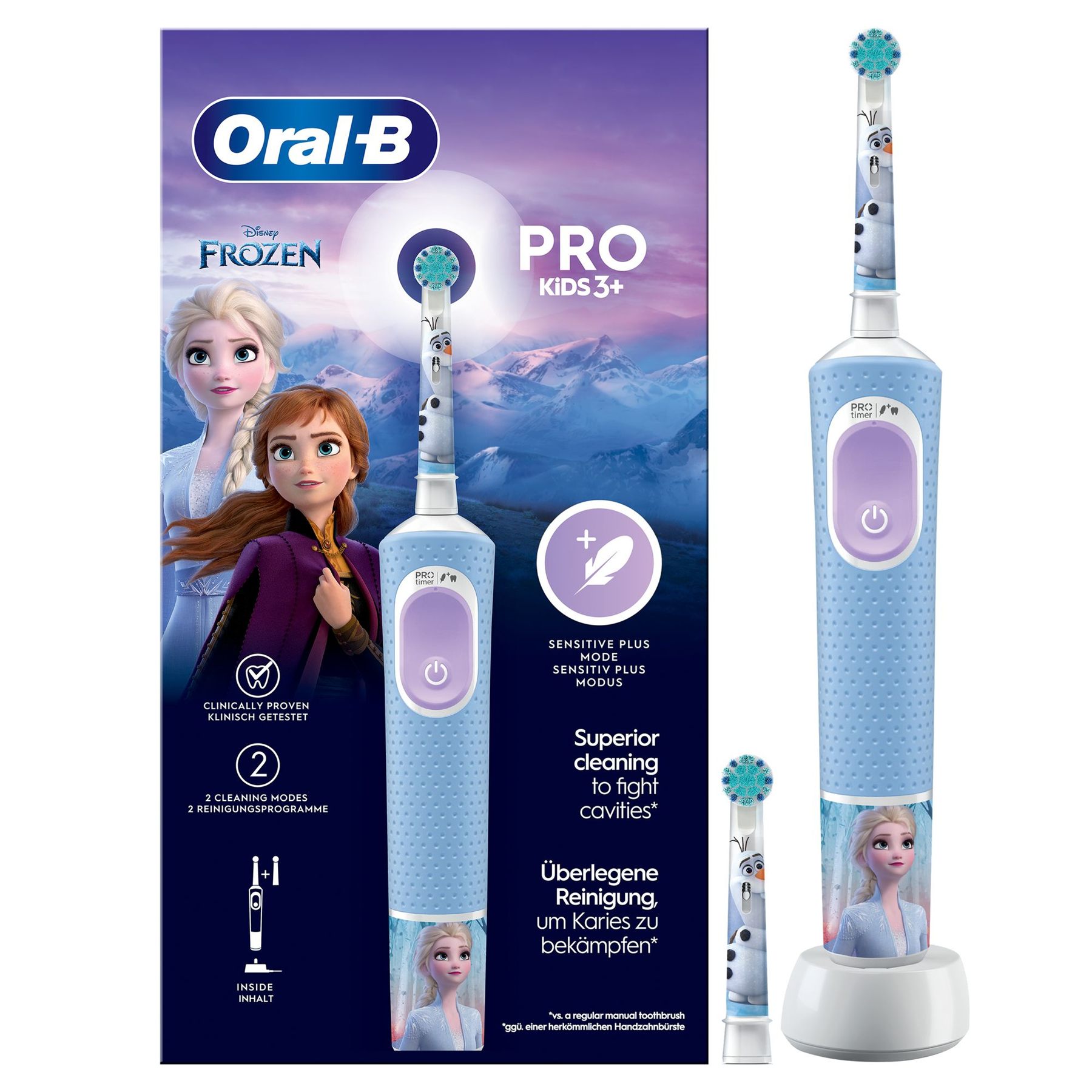 Cepillo Dental Oral-B Pro Kids 3 Frozen/ Incluye 1 Recambio