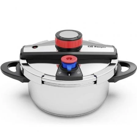 Olla A Presión Orbegozo Hp 4200/ 4L/ Acero Inoxidable/ Apta Para Inducción