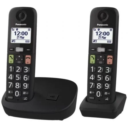 Teléfono Inalámbrico Panasonic Kx-Tgu112exb/ Pack Duo/ Negro