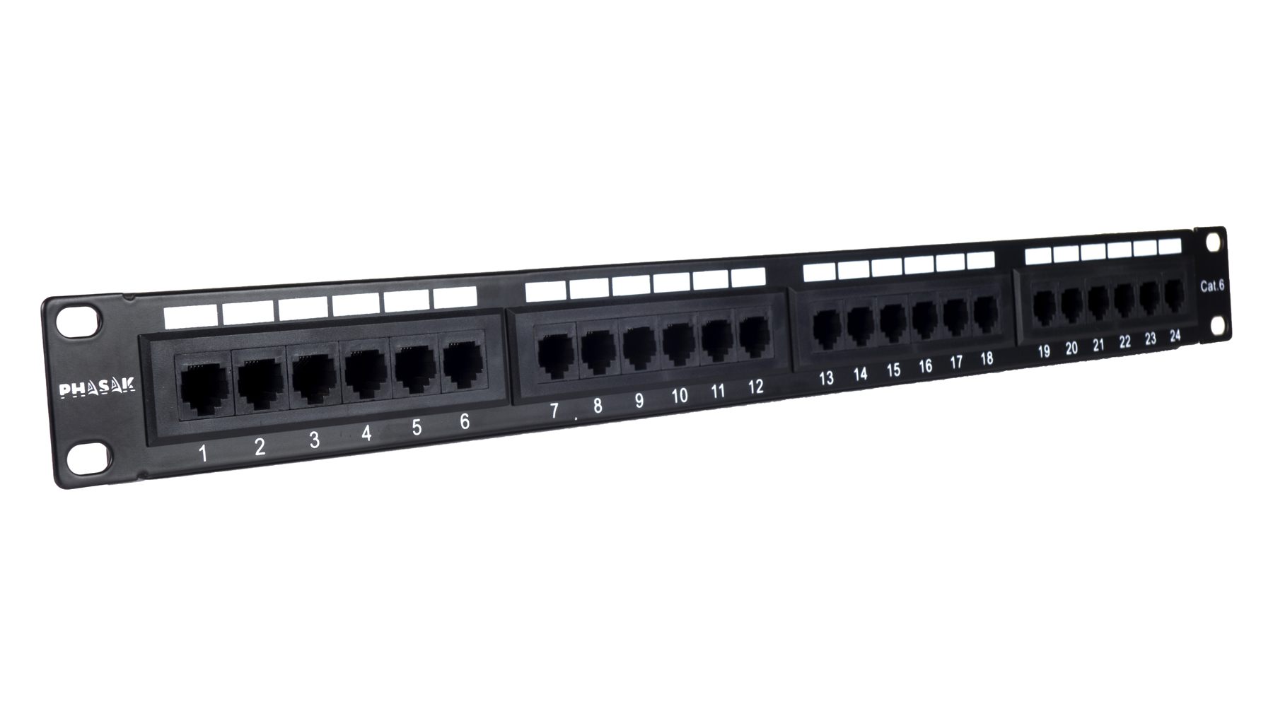 Patch Panel Phasak Pu 2420/ 24 Puertos/ Cat.6/ Altura 1U