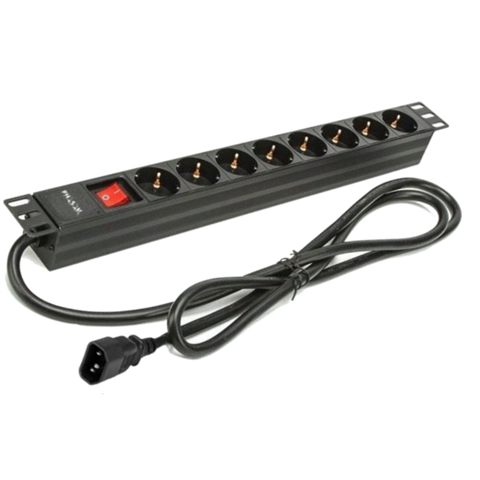 Regleta Con Interruptor Phasak Bns 3535/ 8 Tomas De Corriente/ Cable 2M/ Negro