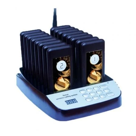 Kit Avisador De Clientes Premier Efficent-Customer/ 16 Receptores / Base De Carga