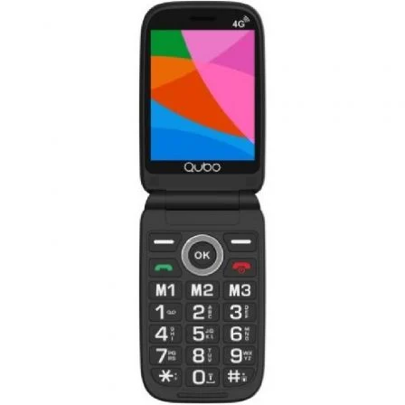 Teléfono Móvil Qubo X-D340 4G Para Personas Mayores/ Negro