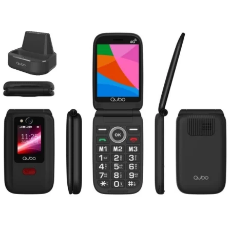 Teléfono Móvil Qubo X-D340cb 4G Para Personas Mayores/ Negro