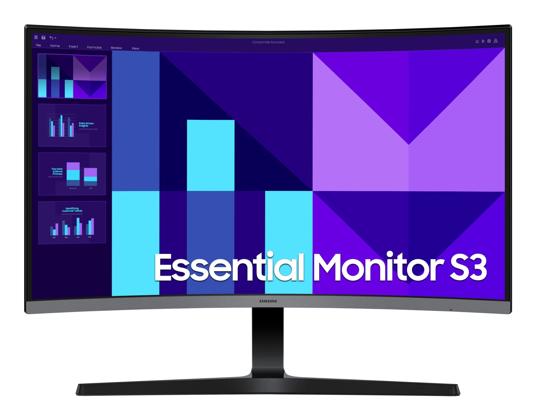 Monitor Profesional Curvo Samsung Essential S3 S39gd S27d392gau 27"/ Full HD/ Negro Y Plata