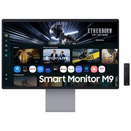 Smart Monitor Gaming Samsung M9 M90sf S32fm900su 32"/ 4K/ 0.03Ms/ 165Hz/ QD-OLED/ Multimedia/ Regulable En Altura/ Smart Tv/ Plata